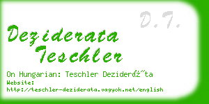 deziderata teschler business card